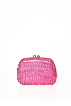 Square Glitz Pink Crystal Clutch