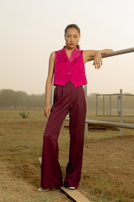 Burgandy 3 Pc Blazer Set