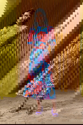 Vibrant And Striking Skirt Set