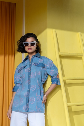 Roseatte Denim Blouse