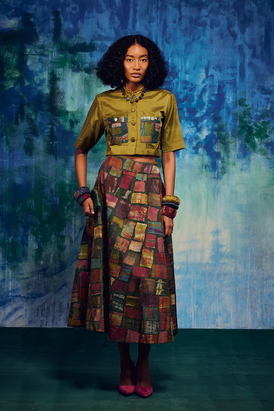 Althea- Top Olive