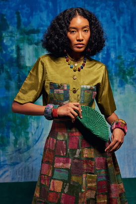 Althea- Top Olive