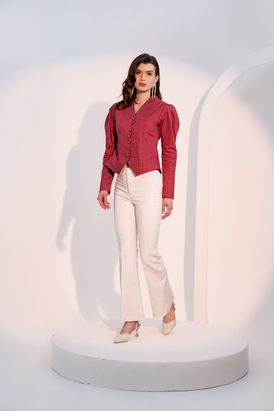 Meghan Pink Linen Shirt