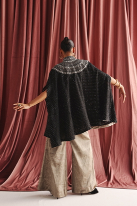 Marodiwork A Line Cape with Slit Sleeves
