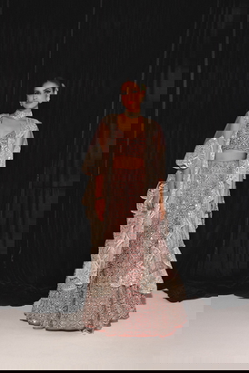 Net Cape With Appliquework