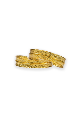 Dira Bangle Plain Gold Tone - Set Of 2