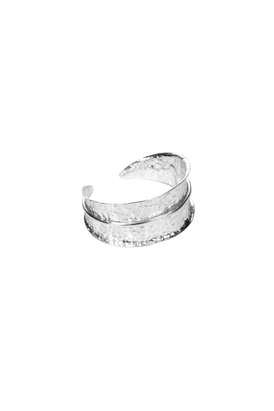 Wild Leaf Cuff - Silver Tone