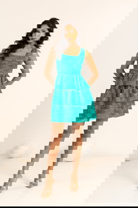 Green Water Printed Dress