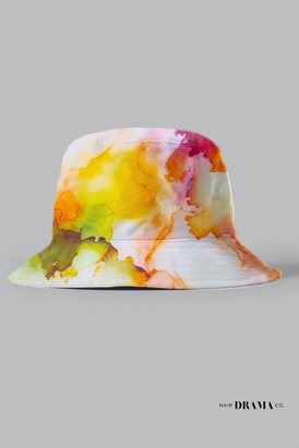 Kids Tie-Dye Bucket Hat - Orange & Yellow