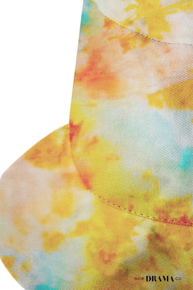 Kids Tie-Dye Bucket Hat - Peach & Blue