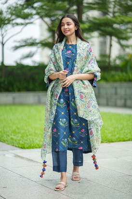 Jaal Dupatta-Mint