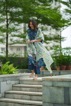Jaal Dupatta-Mint