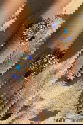 Colour Crystal Foot-Jewel