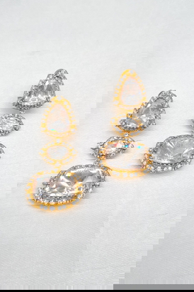 Moissonite Polki Diamond Shape Earrings