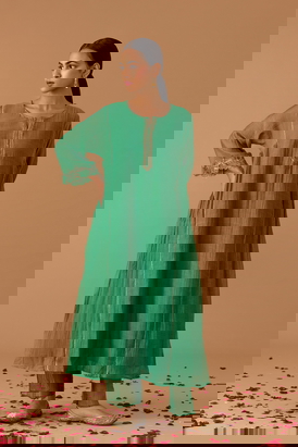 Jade Gather Kurta Set