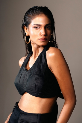 Bustier Top With Pleat Detail