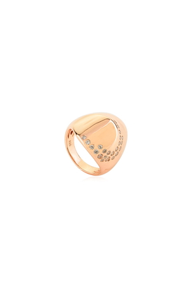 Rhodium Plated Rose Gold White CZ Ring
