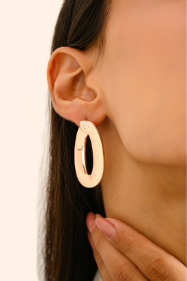 Rose Gold Plated CZ Statement Earrings