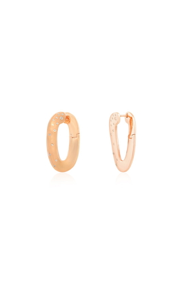 Rose Gold Plated CZ Statement Earrings