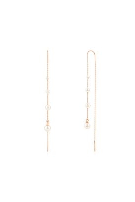 Pearl Long Threader Earrings