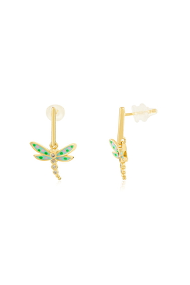 Yellow Gold Plated Semi Hoop Earrings