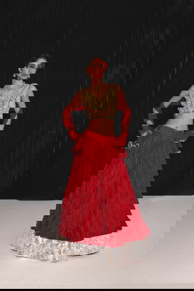Crushed Lehenga