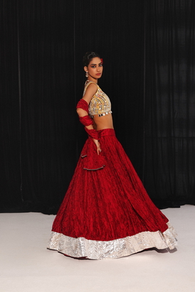 Crushed Lehenga