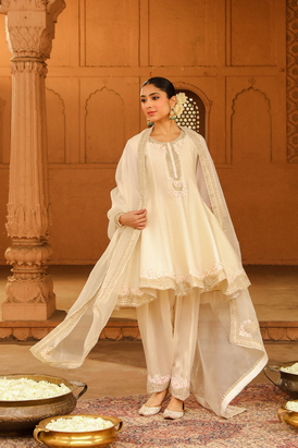 Faria Short Anarkali With Salwar And Dupatta