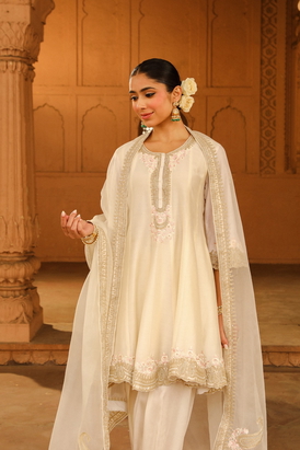 Faria Short Anarkali With Salwar And Dupatta