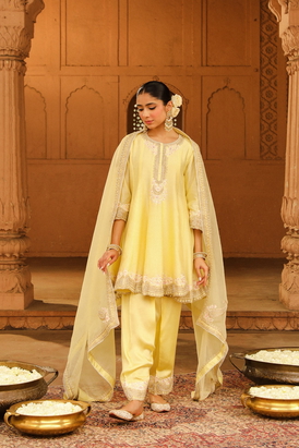 Faria Short Anarkali With Salwar And Dupatta