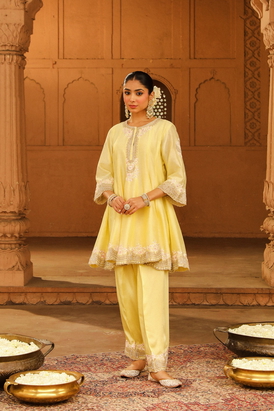 Faria Short Anarkali With Salwar And Dupatta