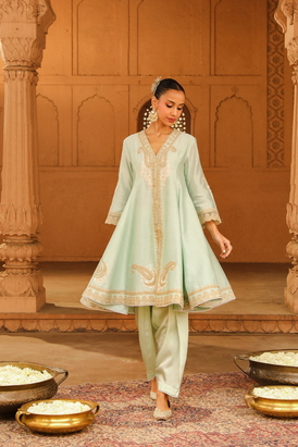 Fajr Short Anarkali With Salwar And Dupatta