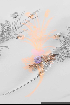 Le Sunset Palm Brooch in Tanzanite