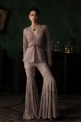 Burnt Pink Sharara Set