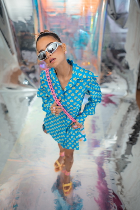 Cerulean Blue Dress In Pac Street Girl With Blinding Hearts