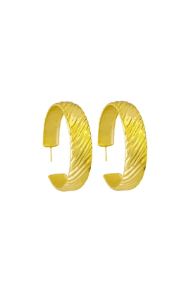 Mira Gold Textured Hoops