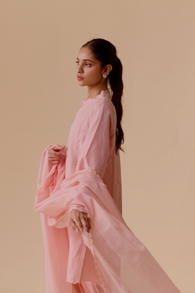 Resham Dupatta - Pink