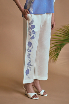 ORIGANI Blue Ivory Petal Safari Pant