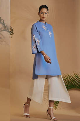 ORIGANI Ivory Bird Escape Layered Pant