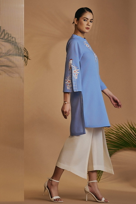 ORIGANI Ivory Bird Escape Layered Pant