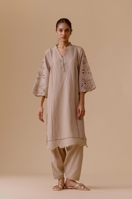Sahiba Kurta Set - Sand