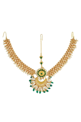 Green Handcrafted Matha patti