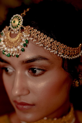 Green Handcrafted Matha patti