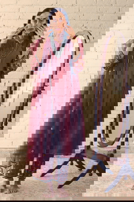 Maroon Phool Stole