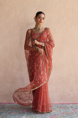 Orange Patiala Saree