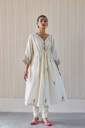 White Mani Kaftan Suit