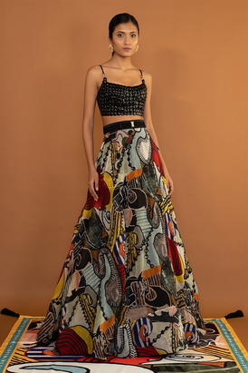 Iconomash Macron Vine Skein Lehenga
