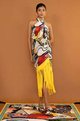Iconomash Fringed Edge Drawstring Paneyo