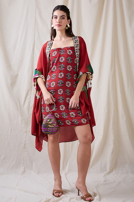 Gulzaar Printed Dress With Jacket