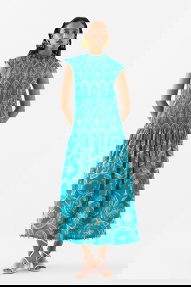 Coconut Palm Ruching Dress
